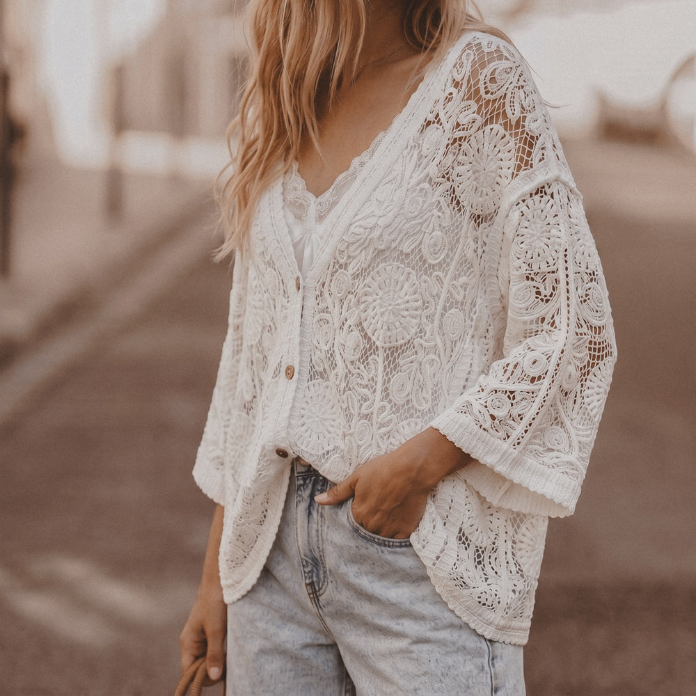 STUDIO PIECE ⚡ Ibiza off-white cardigan