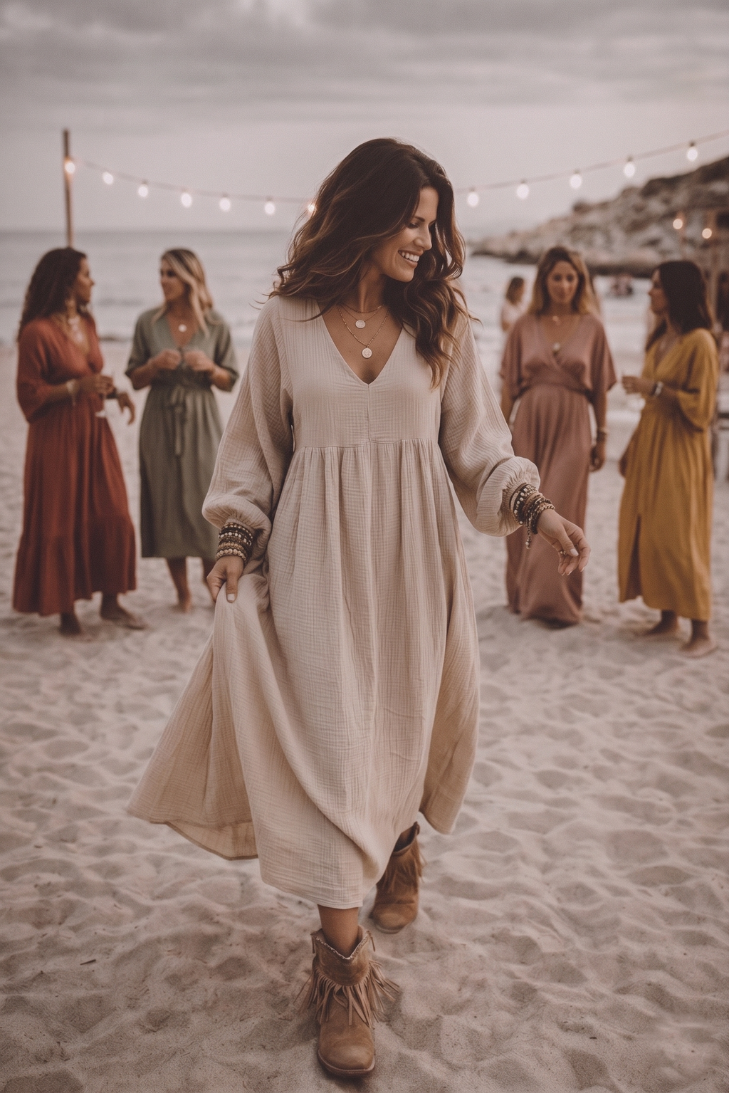 Kleid Nova beige