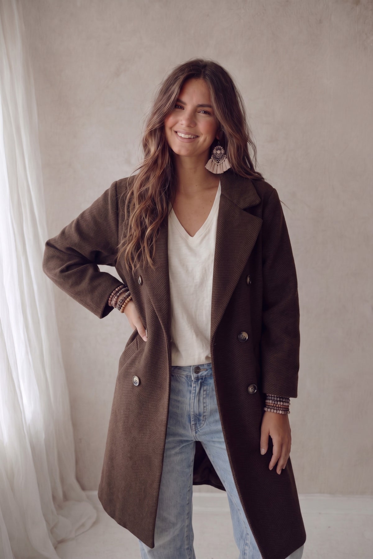 Jacke Fleur braun