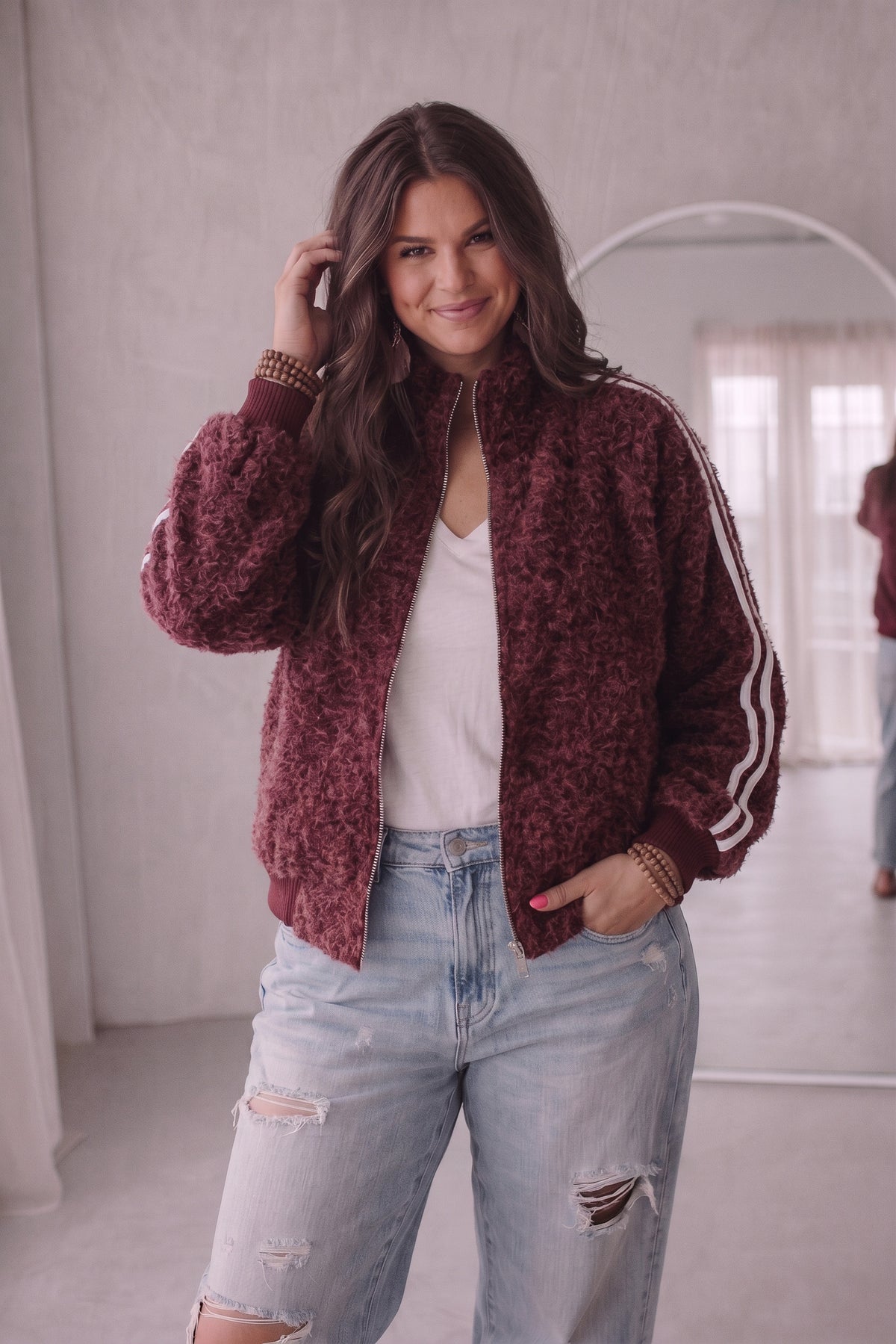 Veste modèle Loes bordeaux