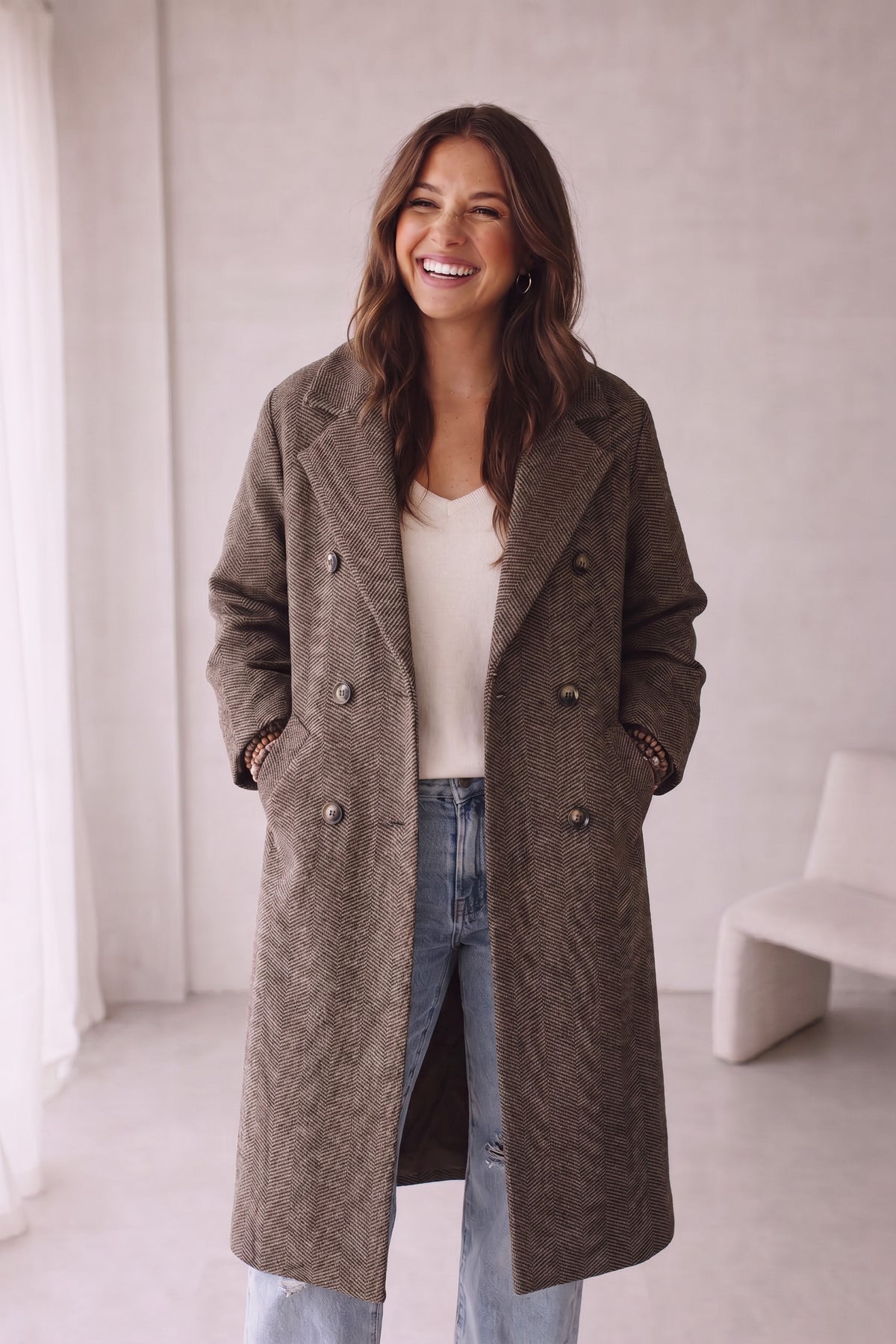 Coat Fleur brown