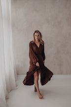 Jurk model Lola donker bruin