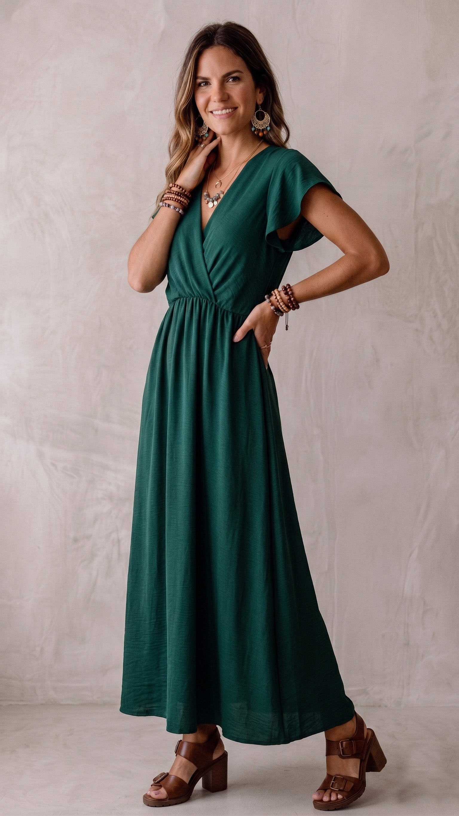 Kleid Josy dunkelgrün