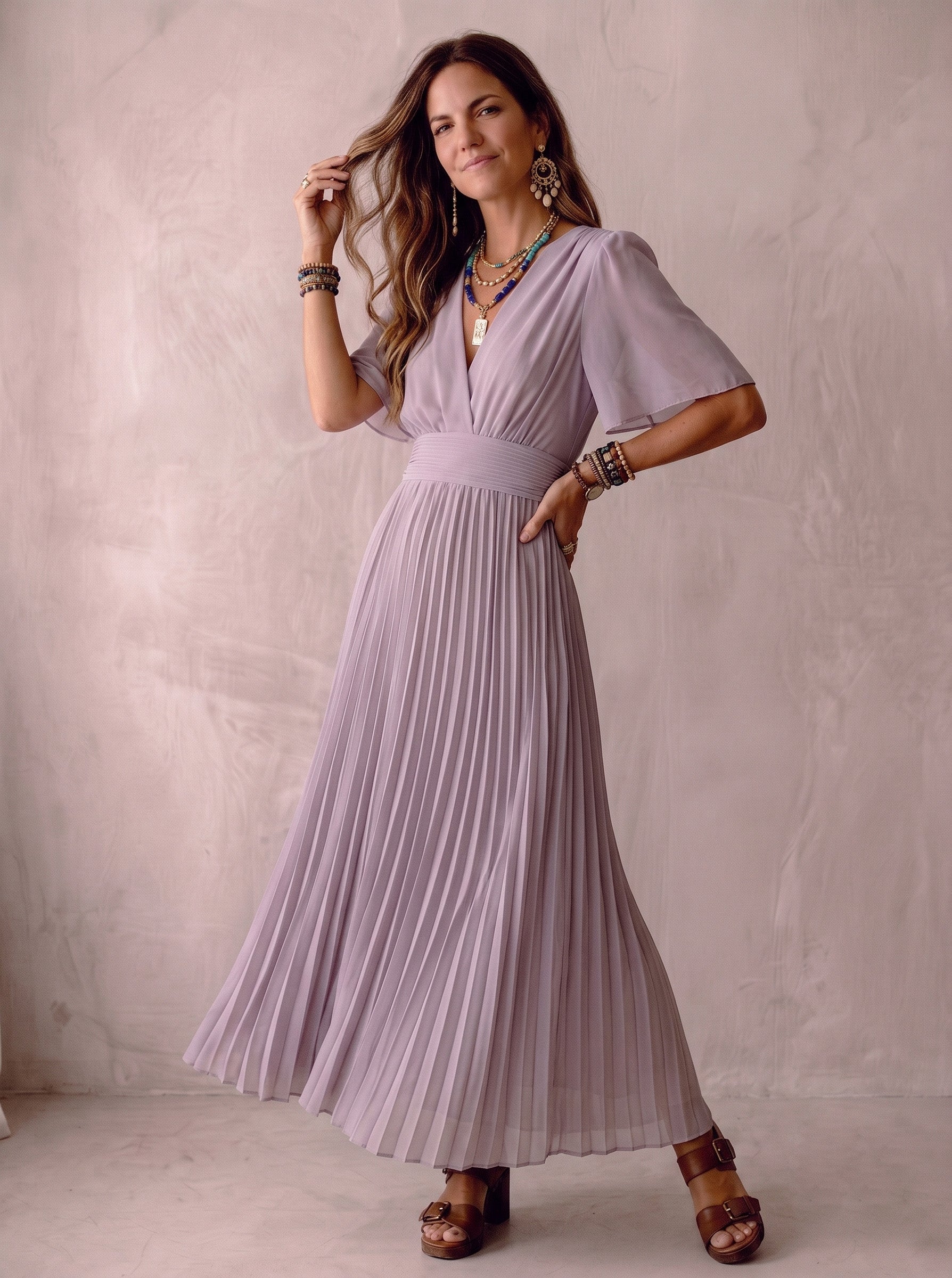 Kleid Day grau/lila