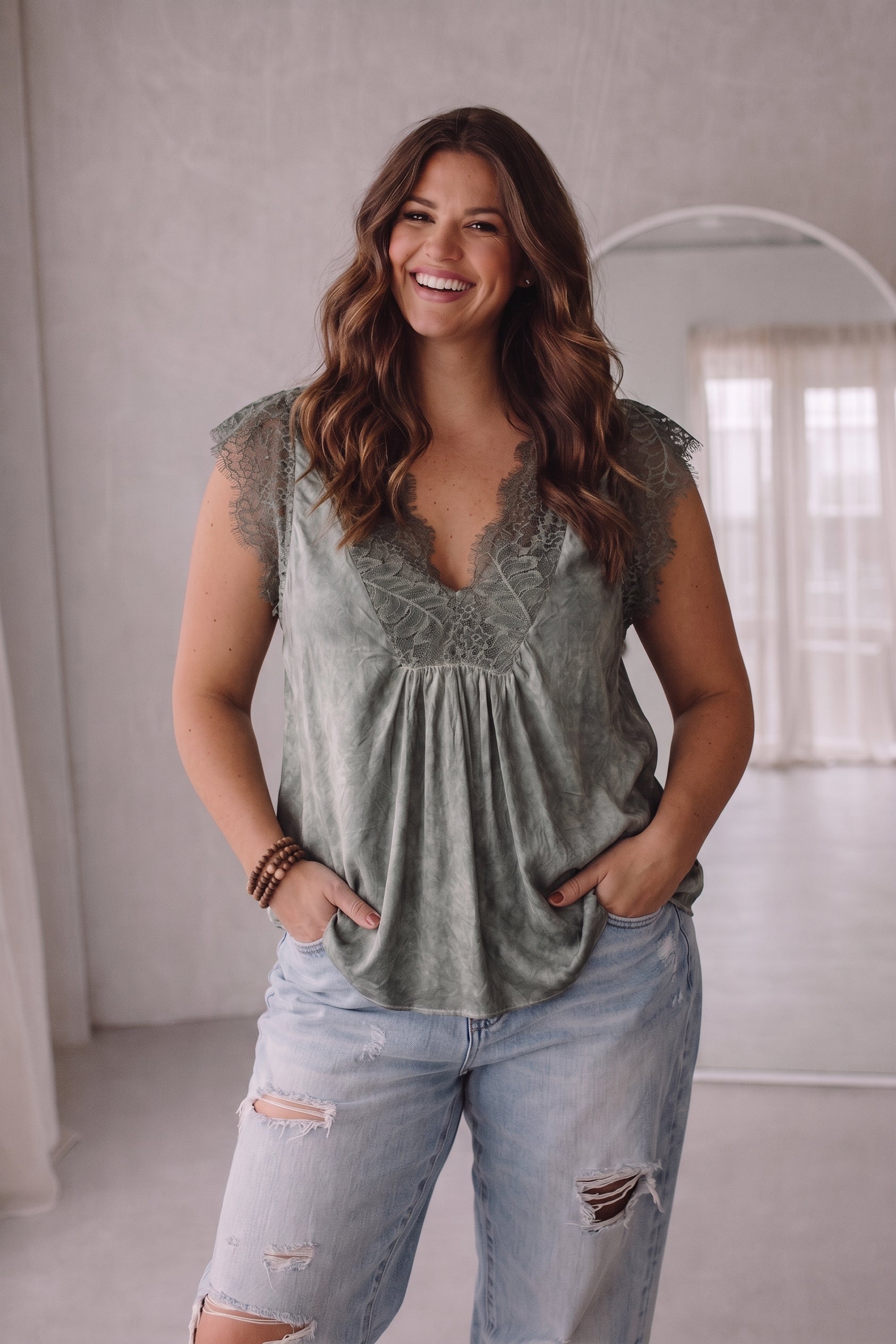 Topmodel Liv Grün