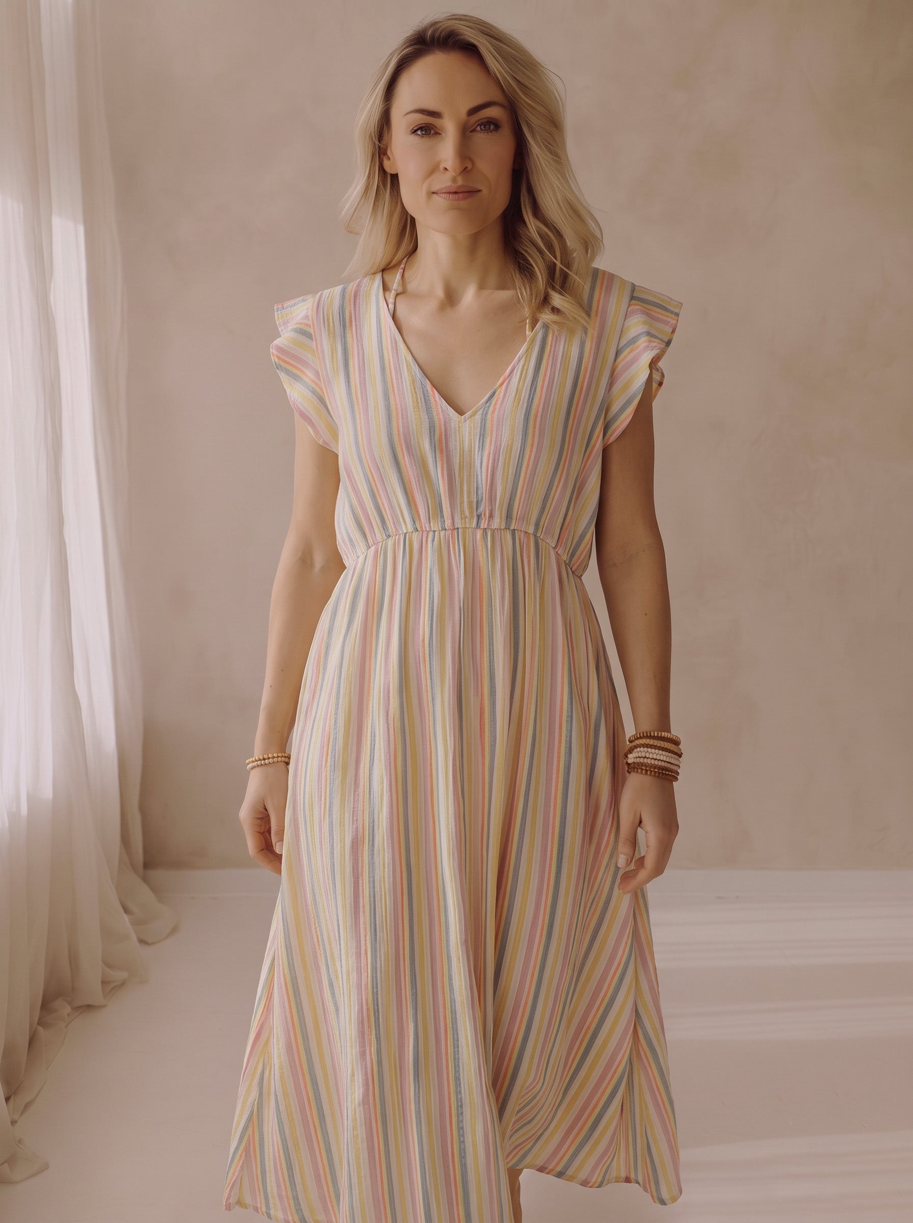 Dress stripe color blue