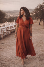 Dress Mees rust brown