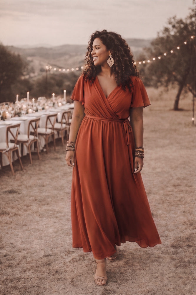 Dress Mees rust brown
