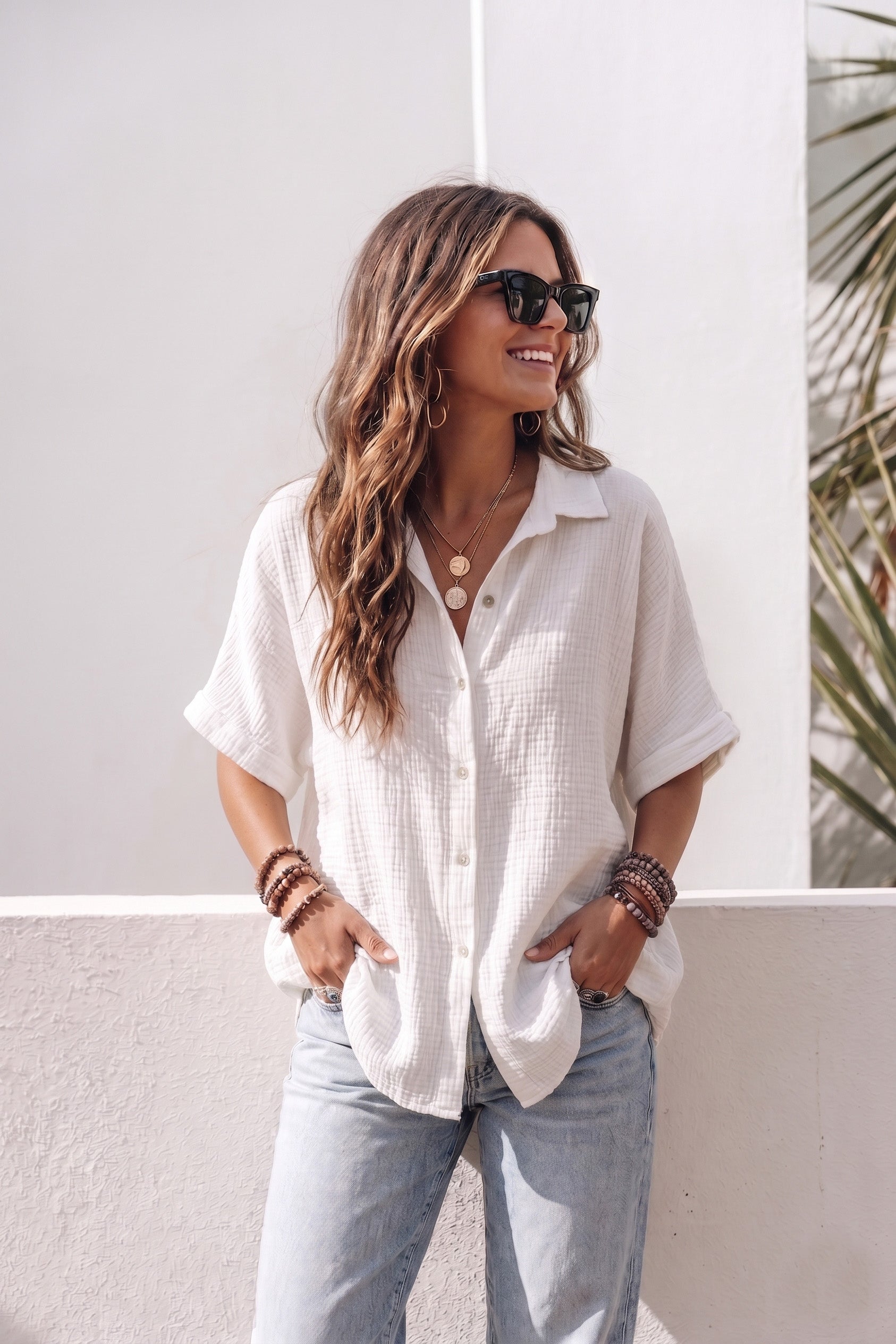 White Mousseline Blouse
