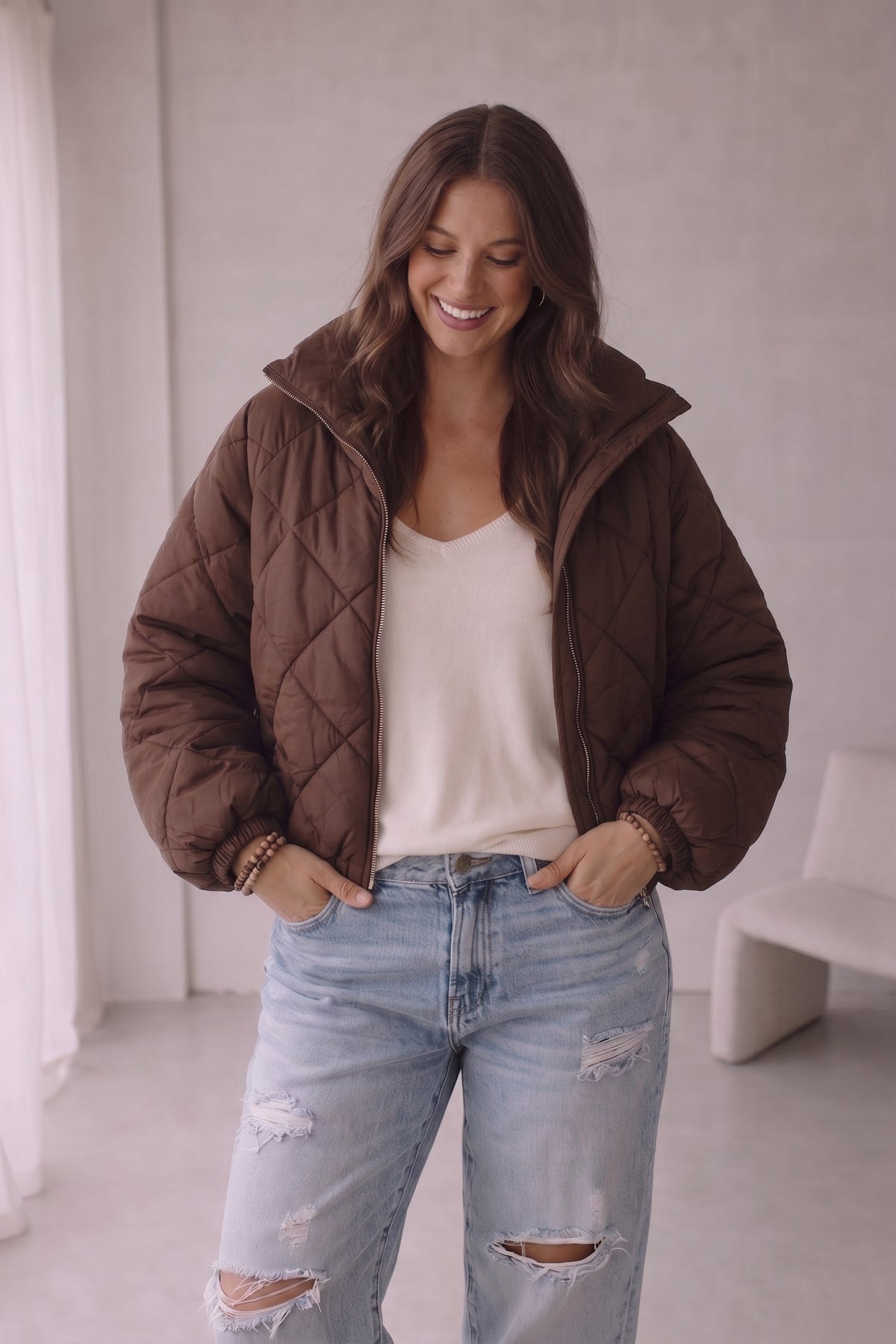 Jacke Modell Cato braun