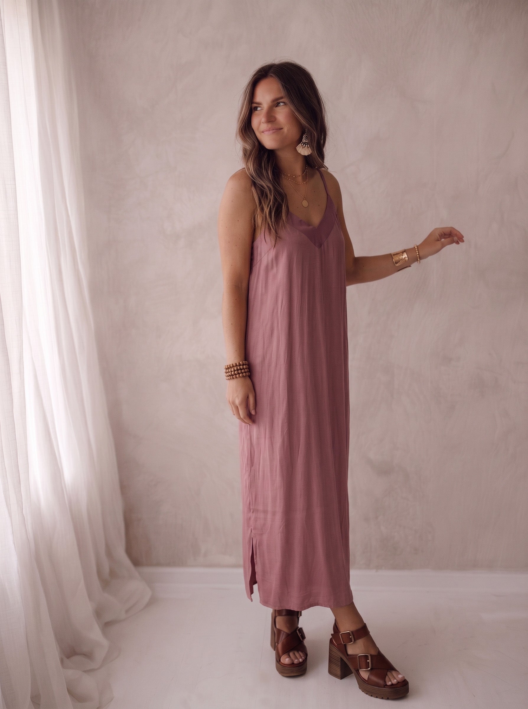 Jurk Suze oud roze