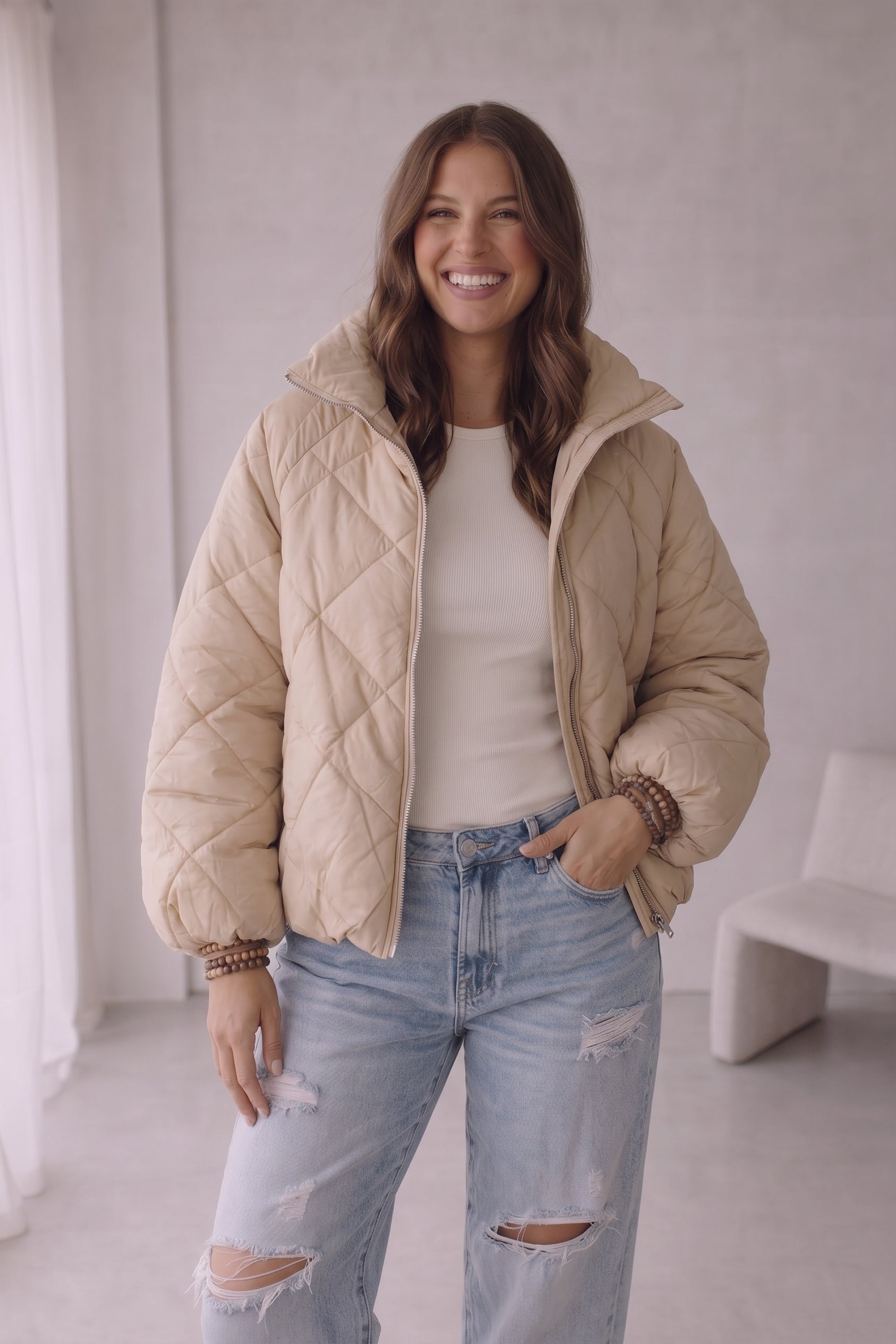 Veste modèle Cato marron