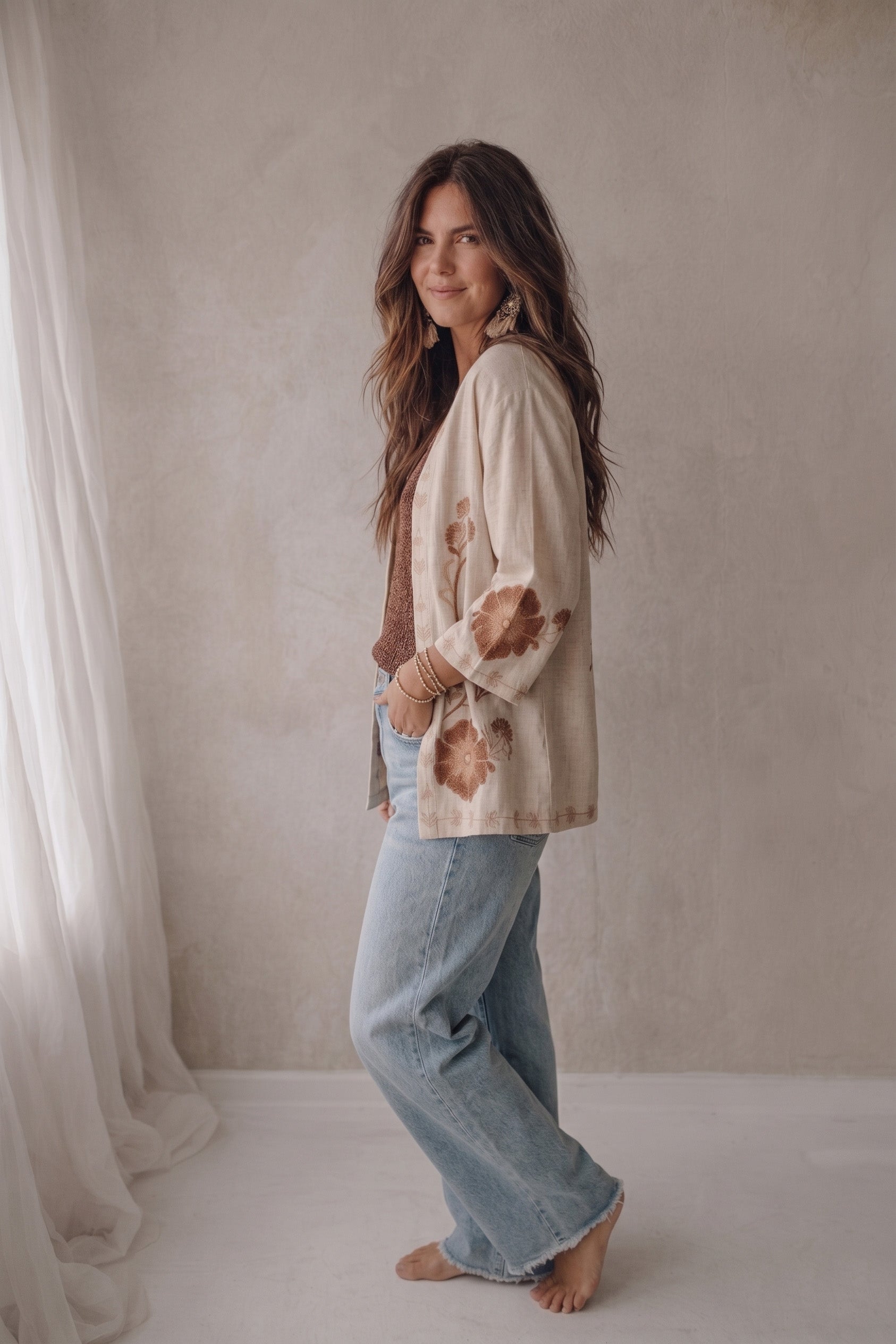 Vestje Mees beige