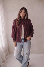 Jacke Modell Loïs, Burgunderrot
