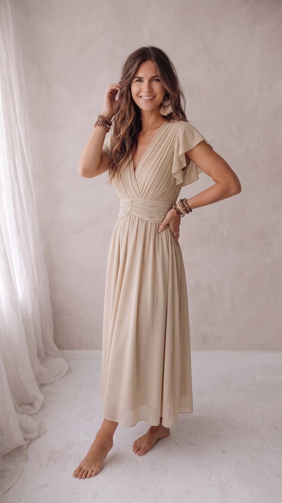 Kleid Modell Roos beige