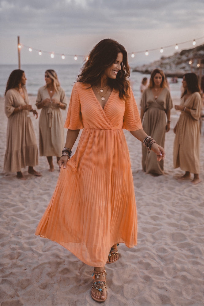 Jurk Flore peach