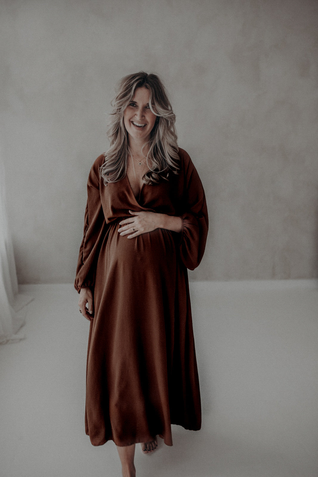 Jurk model Lola donker bruin