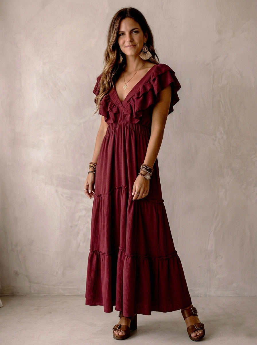 Jurk Mea Burgundy