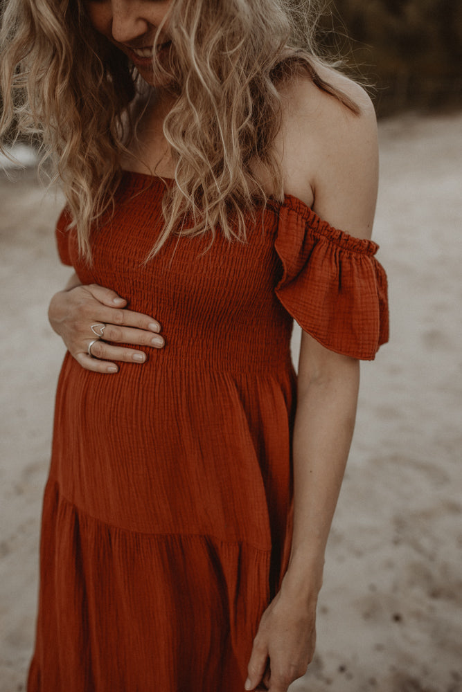 Jurk claire roest