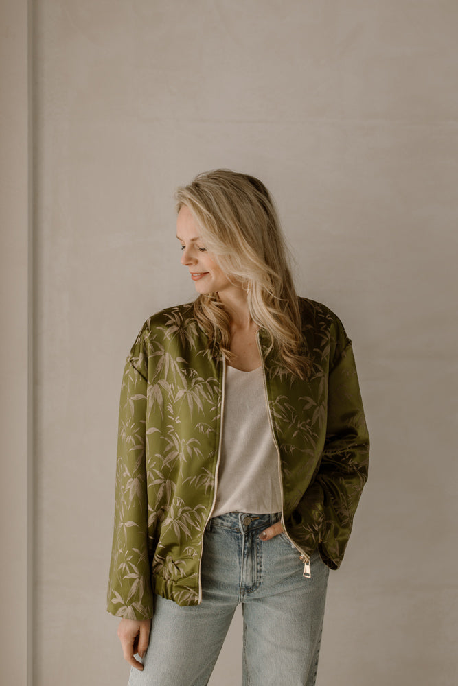Veste palmier rose