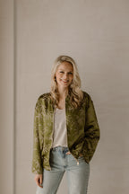 Veste palmier rose