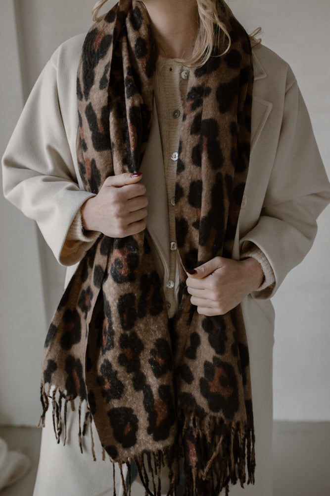Scarf Leopard brown