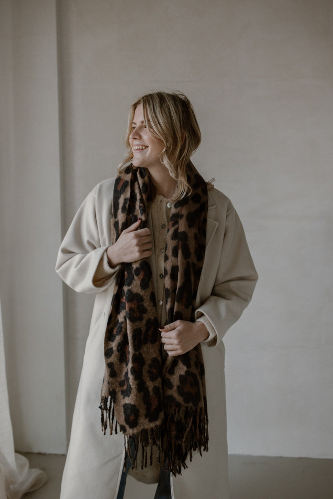 Scarf Leopard brown