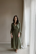 Jurk Fem leger groen