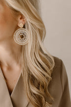 Boucle d'oreille anneau blanc