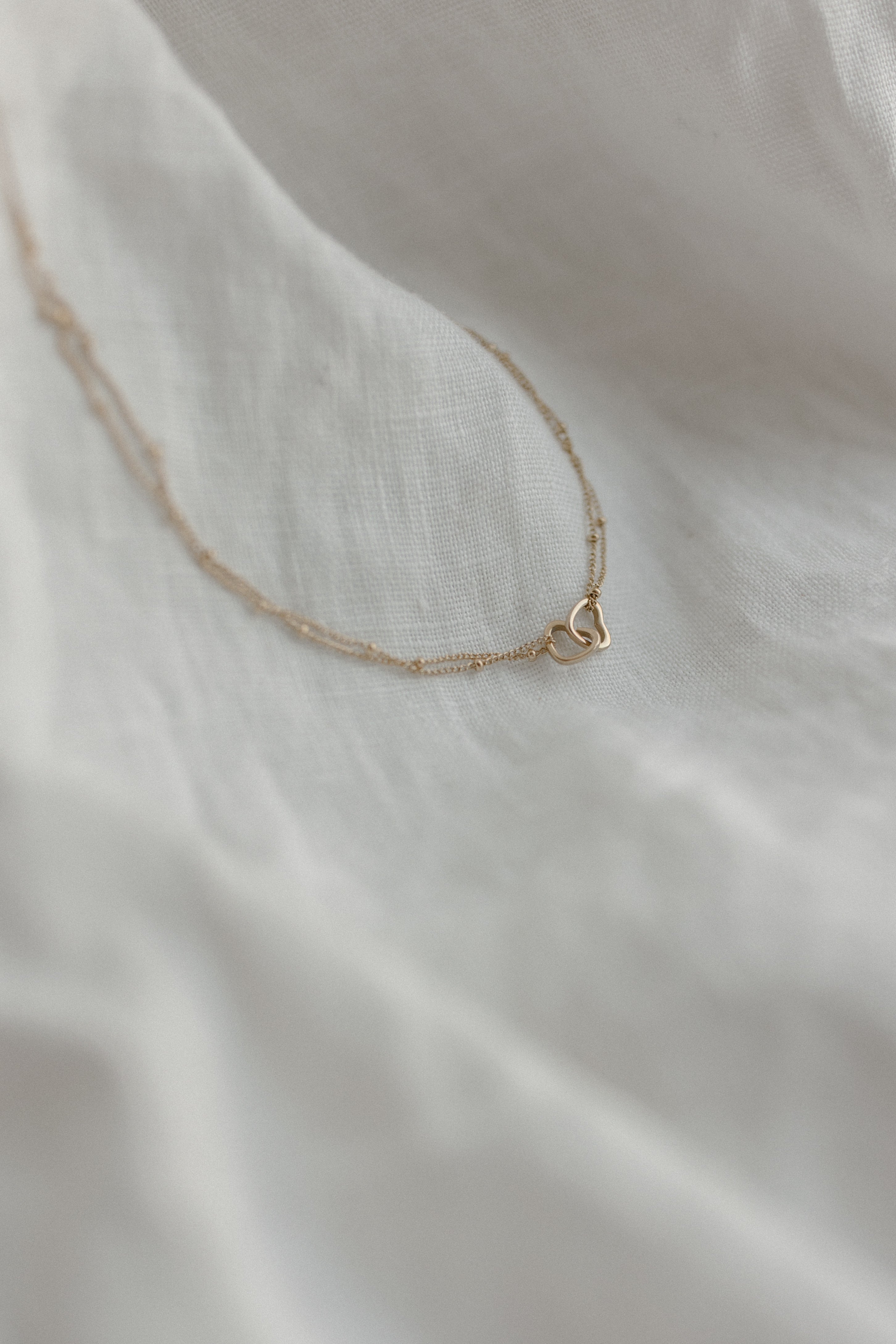 Necklace heart double