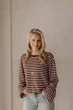 Pull Mees Marron/Rose