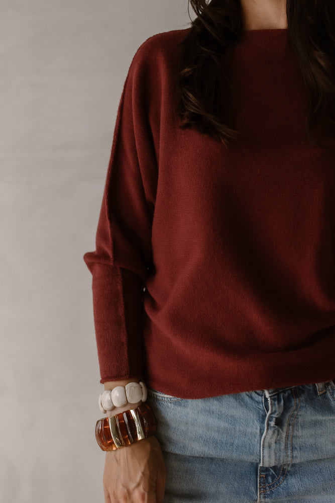Sweater Mies Bordeaux