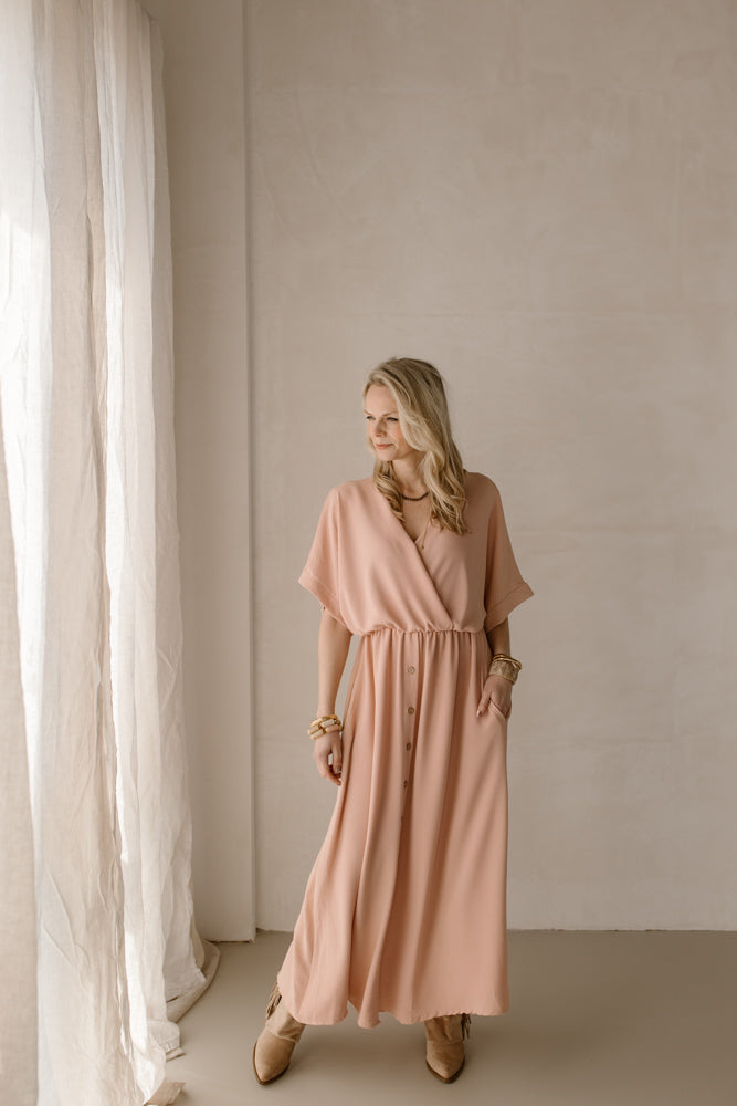 PIÈCE DE STUDIO ⚡ Robe Noor rose poudré n° 2