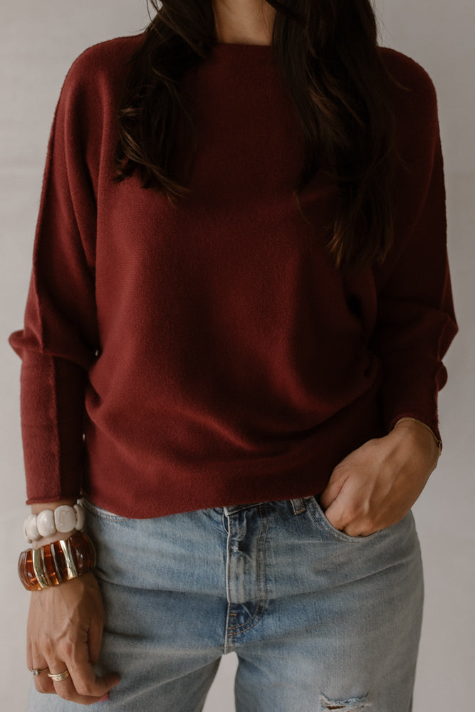 Sweater Mies Bordeaux