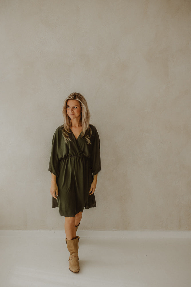 Jurk Guusje leger groen
