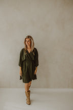 Jurk Guusje leger groen