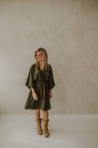 Jurk Guusje leger groen
