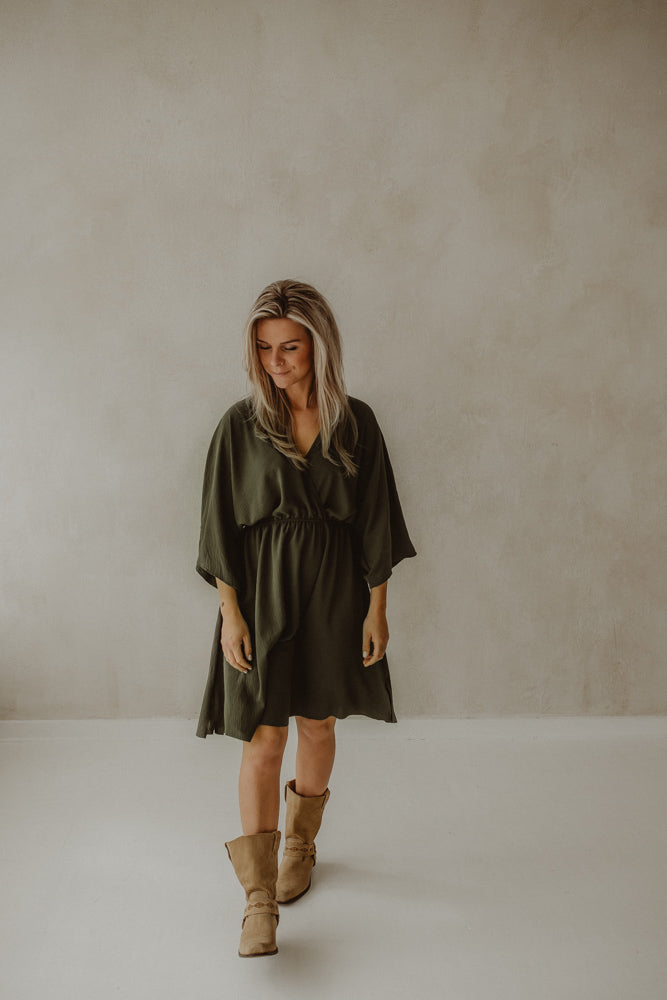 Jurk Guusje leger groen
