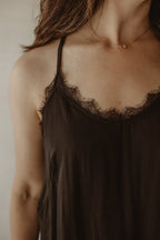 Top spaghetti strap black