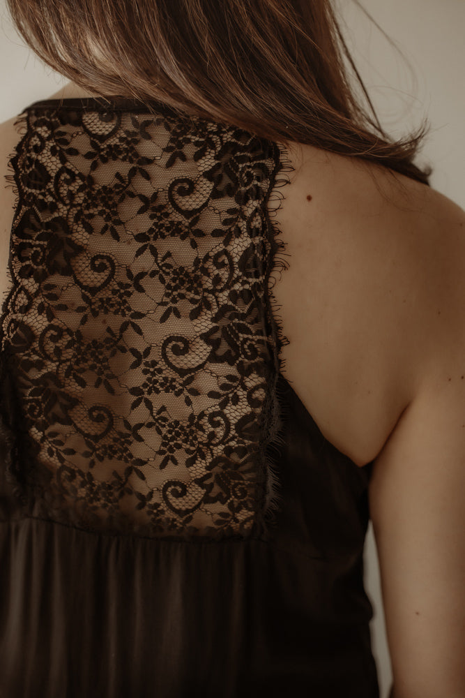 Top spaghetti strap black