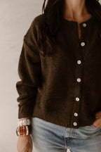 Vest Moos Donker Bruin