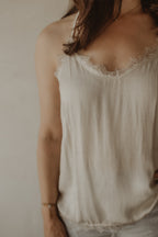 Haut bretelle spaghetti beige