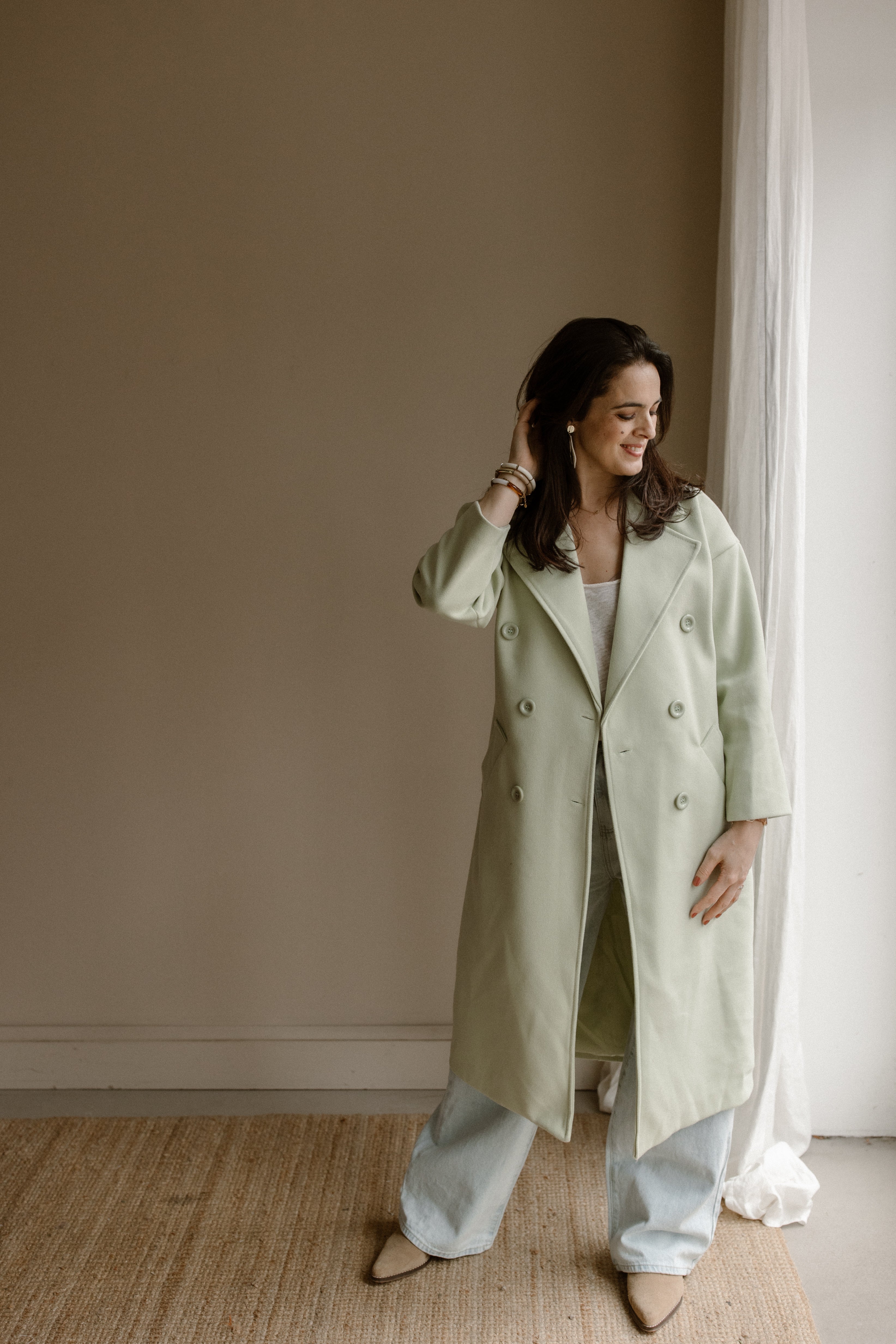 Jas Fleur Mint Groen