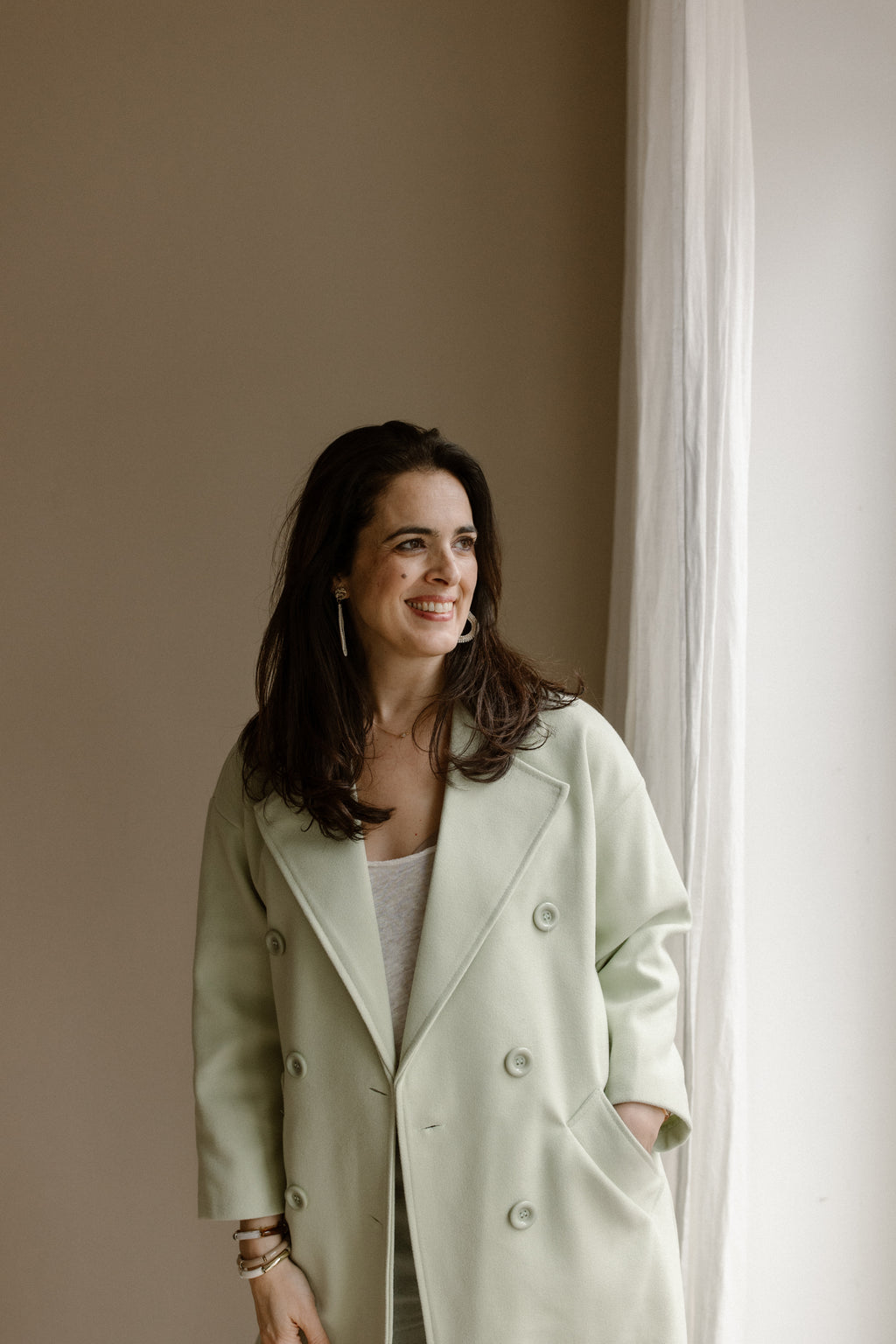 Jas Fleur Mint Groen