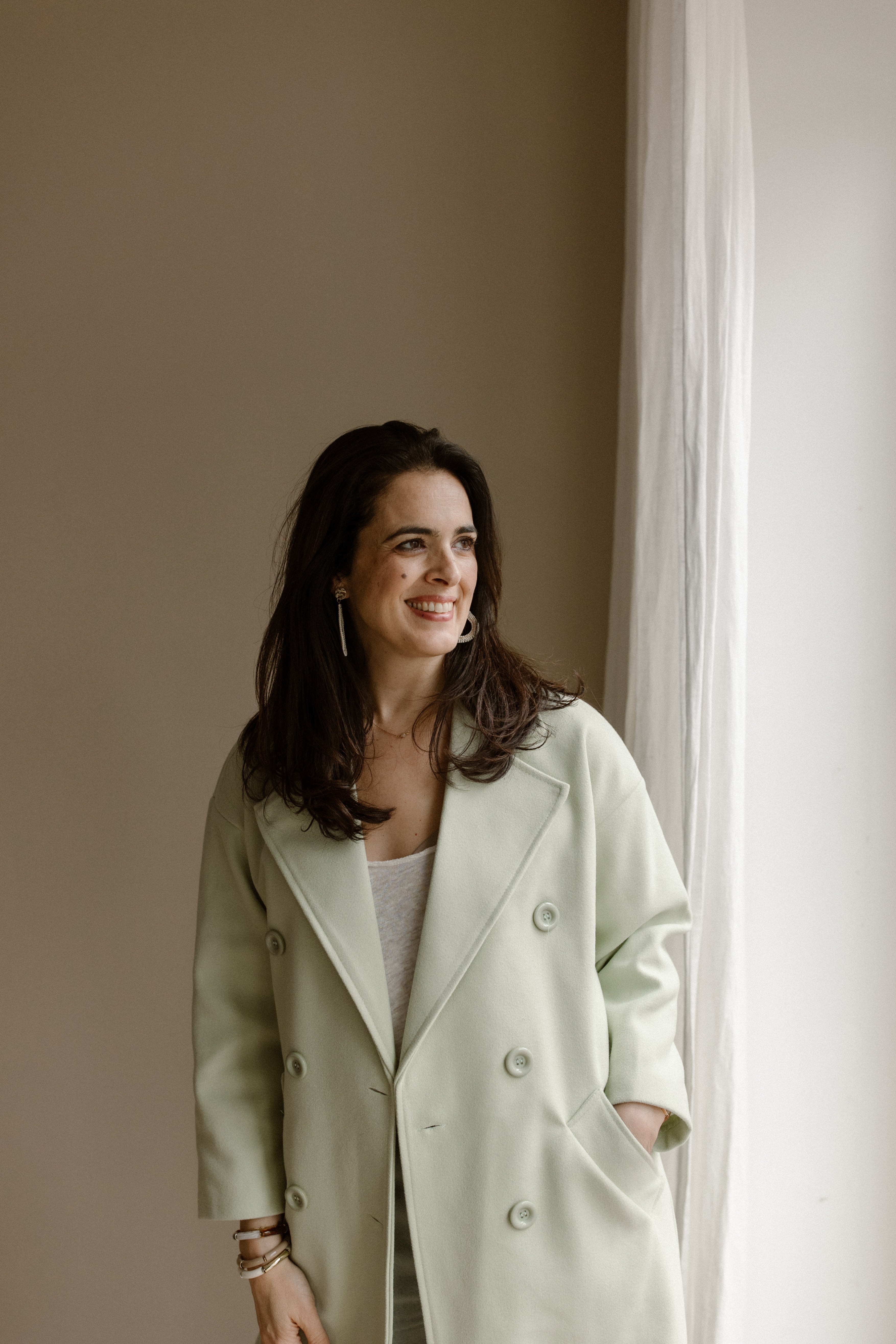 Jas Fleur Mint Groen