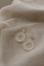Boucle d'oreille anneau blanc