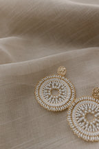 Boucle d'oreille anneau blanc