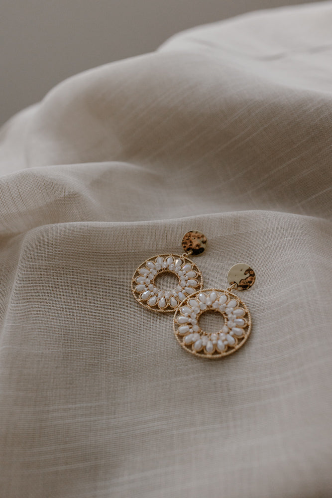 Lima off-white earring
