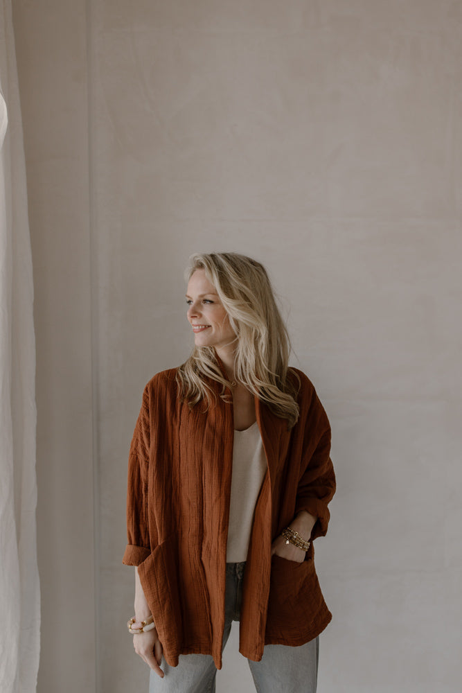 Veste Jet marron rouille