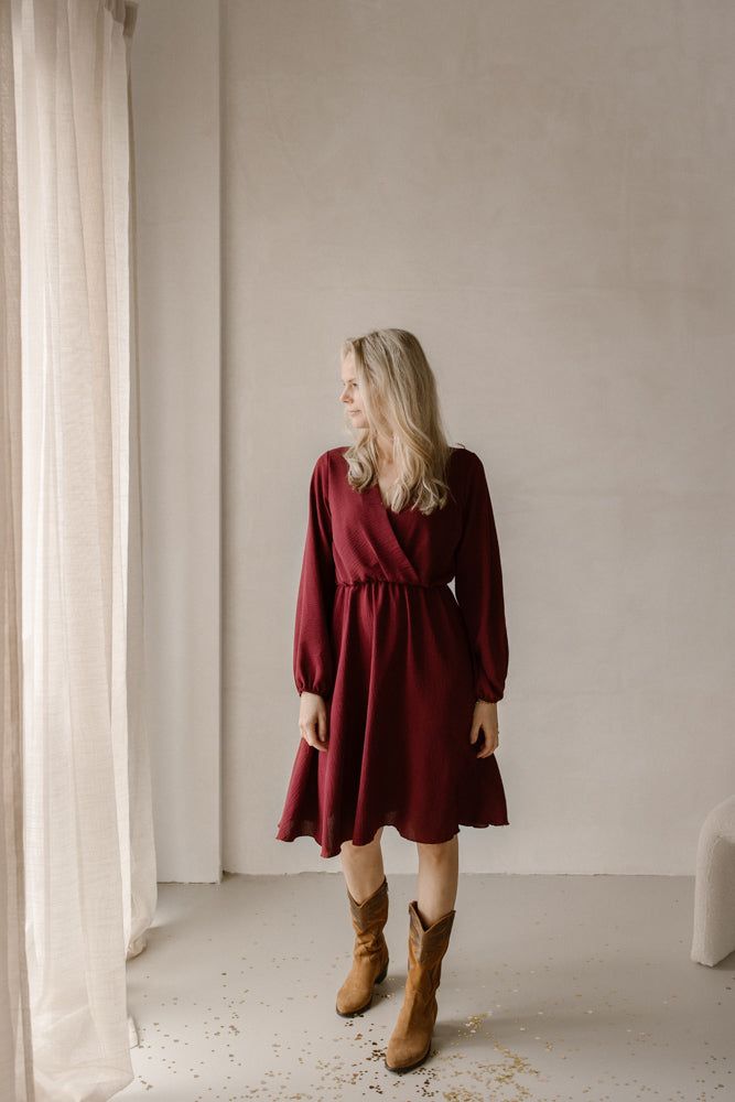 Jurk Keet burgundy